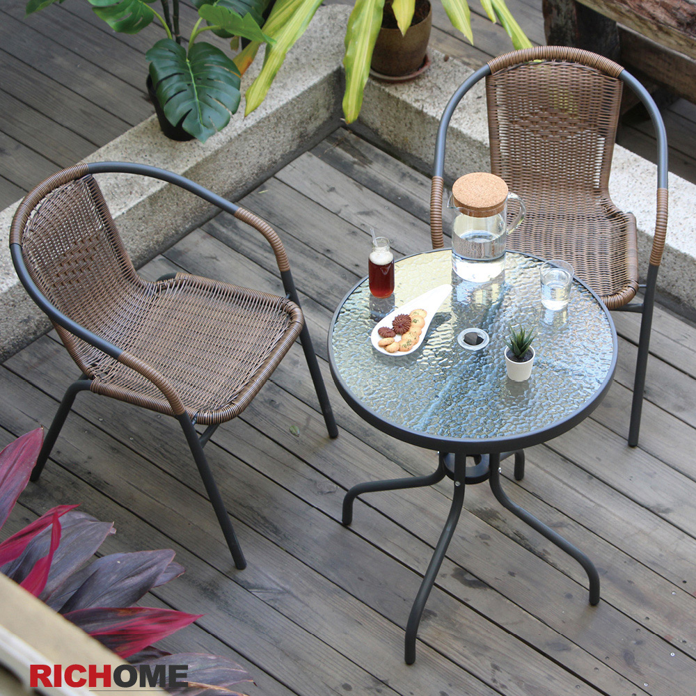 【RICHOME】奧利爾玻璃圓桌