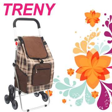 TRENY 鋁合金購物車 - 咖啡格
