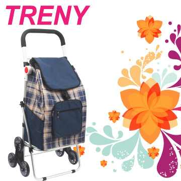 TRENY 鋁合金購物車 - 藍格