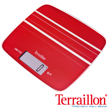 【法國Terraillon】法國耐壓玻璃板料理電子秤-艷麗紅(MY COOK 15 )