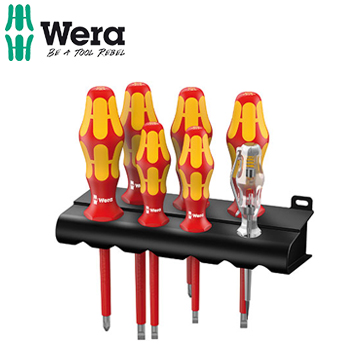 【德國 Wera】鍍鈦怪牙 VDE 絕緣起子7支組(附展示架)-160i-7