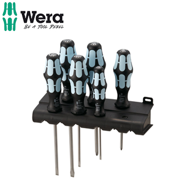 【德國 Wera】怪牙 不銹鋼起子6支組(附展示架)-3334-6