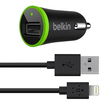 Belkin iPhone5 汽車迷你充電器+轉接線