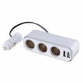 NAPOLEX 車用分離式雙USB+3孔電源插座 4.8A