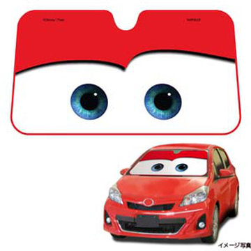 日本NAPOLEX 汽車總動員 Cars2 前檔遮陽簾/遮陽板(紅色)