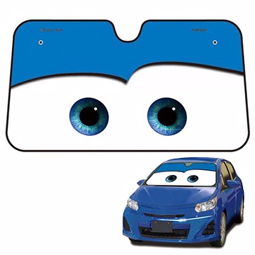 NAPOLEX 汽車總動員 Cars2 前檔遮陽簾/遮陽板(藍)