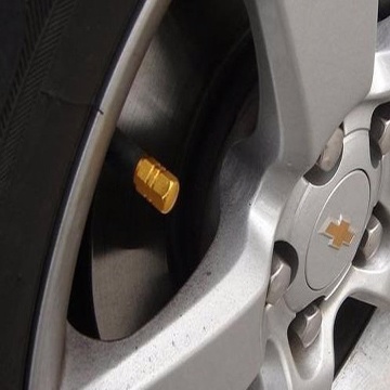 鋁合金汽車輪胎汽門螺帽(金色)(四入)
