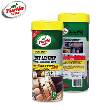 《Turtle Wax》美國龜牌 家用車用皮椅保養擦拭巾25張 T650
