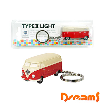 Dreams VW福斯授權LED小巴士鑰匙圈-紅