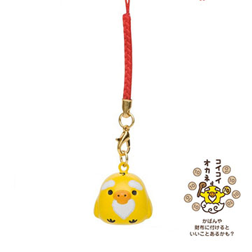 Rilakkuma拉拉熊神仙小雞開運主題手機繩吊飾。神仙小雞