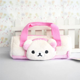 Rilakkuma拉拉熊圓筒提袋造型筆袋包。懶妹