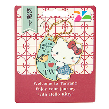 愛台灣造型悠遊卡-HELLO KITTY窗花 三麗鷗商品 鑰匙圈 外國人 旅客 最愛 紀念品 限量