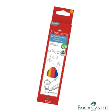 Faber-Castell 紅色系 2B大三角鉛筆 12支入