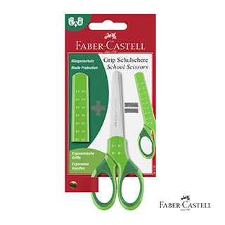 Faber-Castell 紅色系 兒童安全剪刀(綠)
