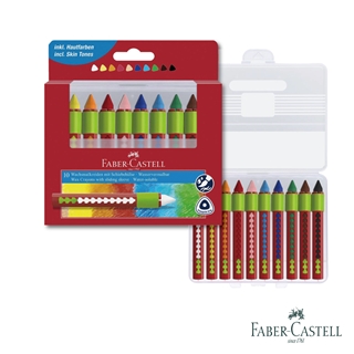 Faber-Castell 紅色系 創意水溶性蠟筆10色