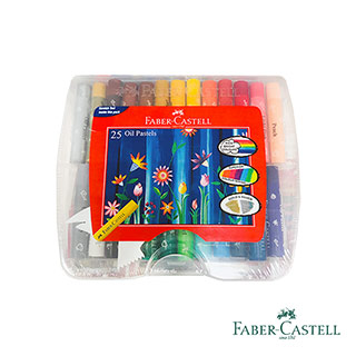 Faber-Castell 紅色系 25色粗芯精裝油性粉彩條