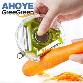 《GreeGreen》 3in1 多功能疏果削皮器 (綠色)P004904