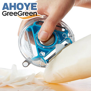 《GreeGreen》 3in1 多功能疏果削皮器 (藍色)P004905