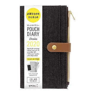 MIDORI Pouch Diary 2020手帳收納包-丹寧黑