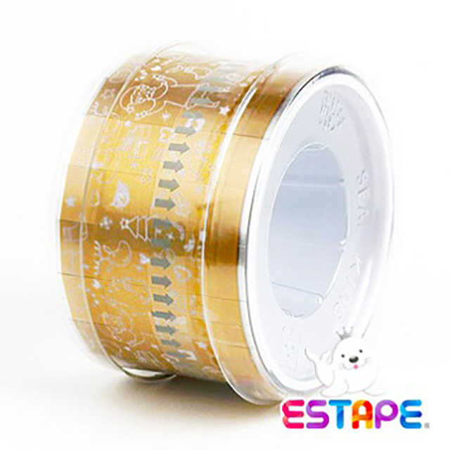 【王佳Seal King】易撕貼ESTAPE (抽取式OPP膠帶/繽紛版金底娃娃)