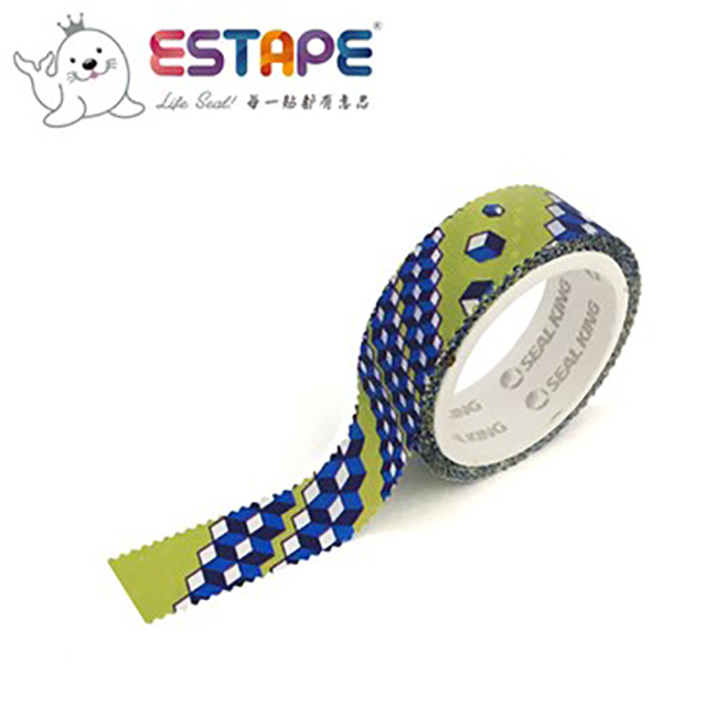 【ESTAPE】幾何系列裝飾膠帶-四方體款(手帳/裝飾/拼貼/標籤/重複貼黏)