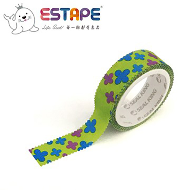 【ESTAPE】幾何系列裝飾膠帶-幸運草款(手帳/裝飾/拼貼/標籤/重複貼黏)