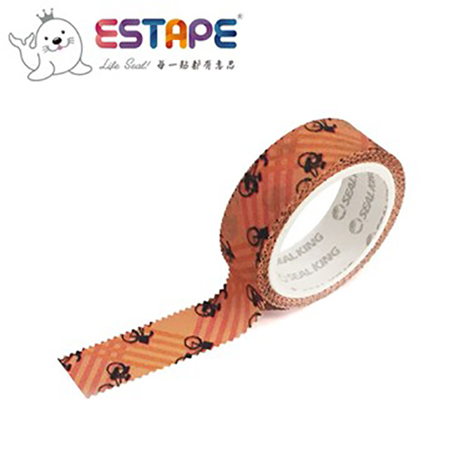 【ESTAPE】幾何系列裝飾膠帶-腳踏車款(手帳/裝飾/拼貼/標籤/重複貼黏)