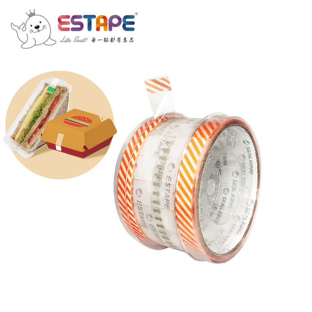 【ESTAPE】抽取式OPP封口透明膠帶|斜紋橘(14mm x 55mm/易撕貼)