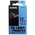 CASIO 【共有9色】標籤機專用色帶-12mm藍底黑字XR-12BU1