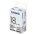 CASIO 【共有9色】標籤機專用色帶-18mm銀底黑字XR-18SR1