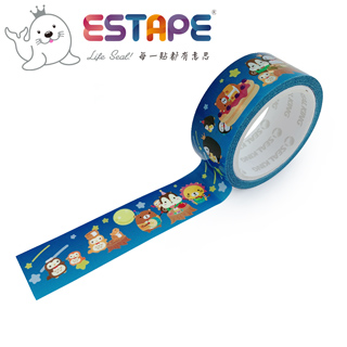 【ESTAPE】Squly 裝飾膠帶|星空野餐(18mm x 6M/手帳/裝飾)