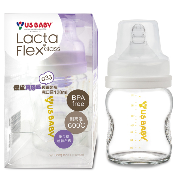 【優生】真母感玻璃奶瓶(寬口120ml)