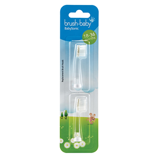 英國brush-baby聲波電動牙刷替換刷頭(18-36個月)-2入