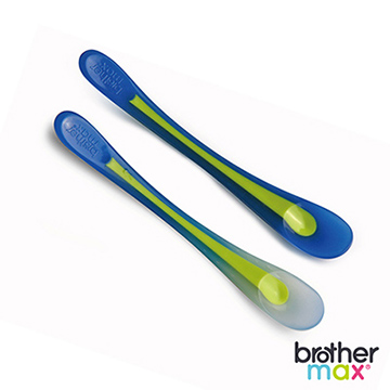 英國【Brother Max】長柄感溫學習湯匙 3 入組 - 藍