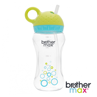 英國【Brother Max】繽紛拉環曲線水瓶-藍綠色