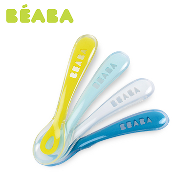 【奇哥】BEABA 第二階段矽膠湯匙(4入組)