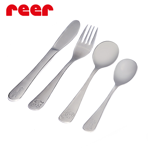 德國《REER》兒童不鏽鋼餐具組(4入)