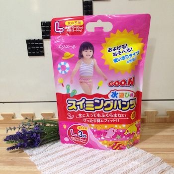 日本 大王 GOO.N 戲水專用游泳尿布-L號 (女生款)
