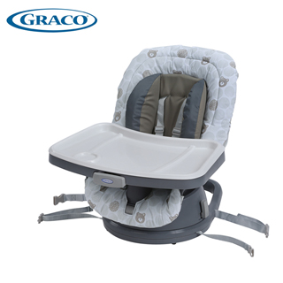 【GRACO】成長型旋轉餐椅Swivi Seat™ 3-in-1Booster(點點熊)