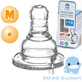 KU.KU酷咕鴨防脹氣母乳型奶嘴-標準圓孔M*2個(適3-6M)(5271)