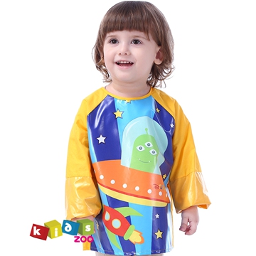 【kids zoo】童話系列兒童防水畫畫衣_飛碟火箭