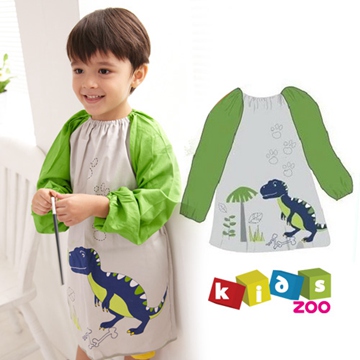 【kids zoo】童趣棉質長袖畫畫衣_恐龍