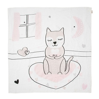 澳洲Kippins有機棉包巾-凱蒂小貓KITTY KIPPINTALE™ MUSLIN WRAP & SNOOZE BLANKET