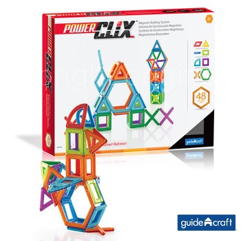 GuidecraftPowerClix® 磁力片 空間組合48件套 G9200