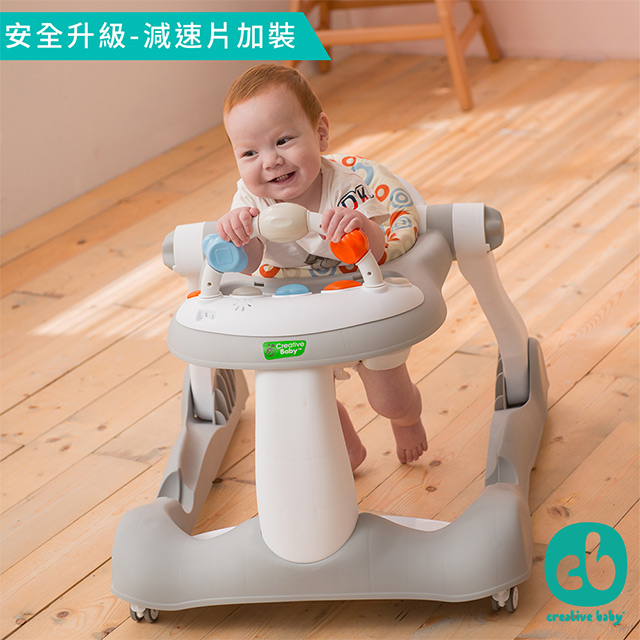 【Creative Baby】經典版-多功能音樂折疊式三合一學步車/助步車(Bouncy step)