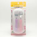 日本 EDISON 不銹鋼防滑 學習餐具叉匙組含盒-紫粉(6428)
