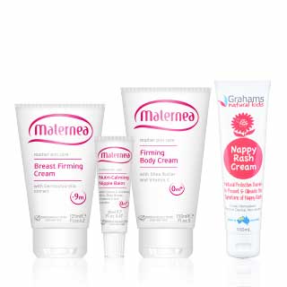 maternea媽咪莉娜【美胸緊實乳液+美體緊實霜+乳尖修護膏+屁屁膏】