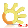 Nuby 固齒玩具-第3階段-手-黃橘(6m+)