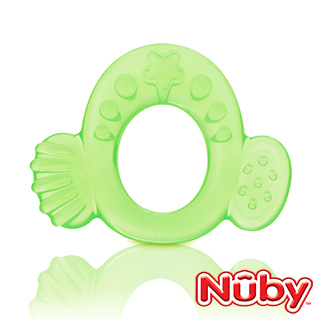 Nuby 固齒玩具-第2階段-飛機綠(3m+)
