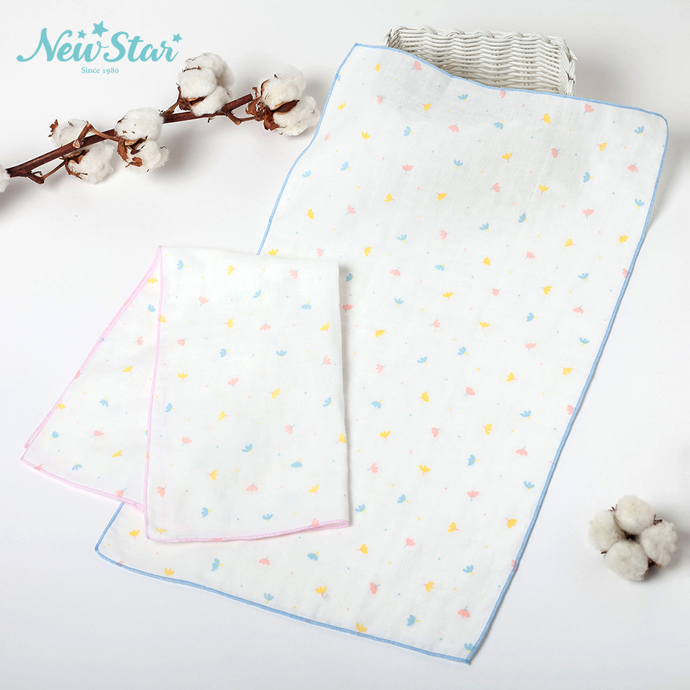 New Star 100%純棉紗 布巾l洗澡巾(碎花、2條入)